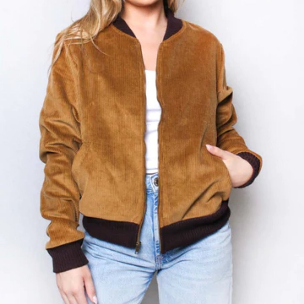 NWT American Apparel Corduroy Bomber Jacket